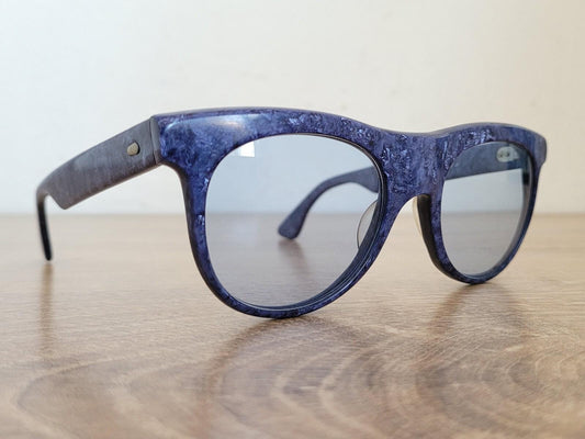 Vintage Alain Mikli A.M.88 0133 Blue Marble Sunglasses Hand Made in France RARE