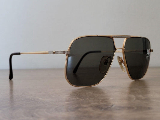 Vintage American Optical 9015 20K Gold Plated Pilot Sunglasses - New Old Stock