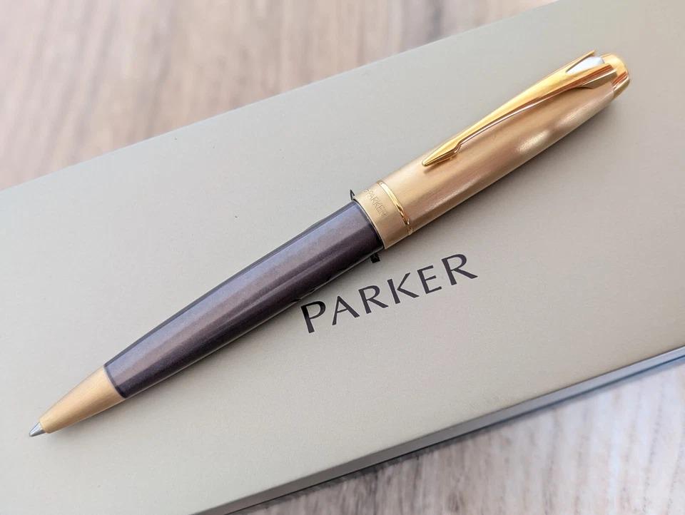 Parker 100 Smoke Bronze Ballpoint Pen made in France - MINT