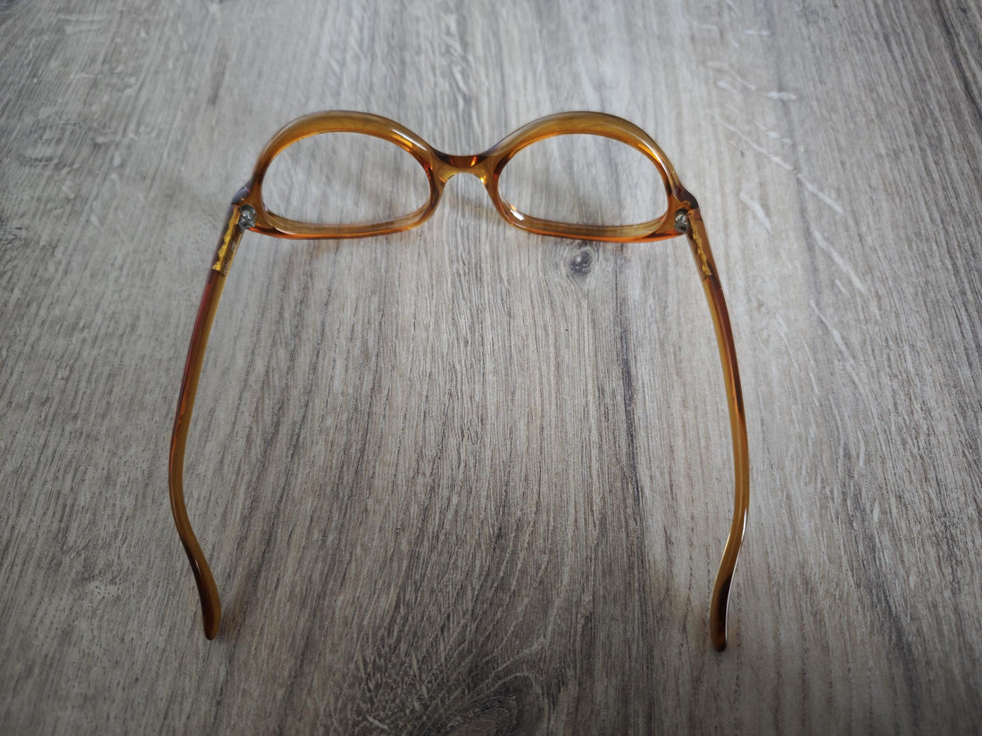 Vintage Marwitz Amber Brown Eyeglasses Frames Made in Germany - Optyl Acetate
