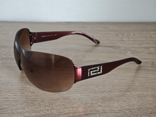 VERSACE Mod 2108 Rimless Shield Mask Sunglasses Made in Italy - New Old Stock