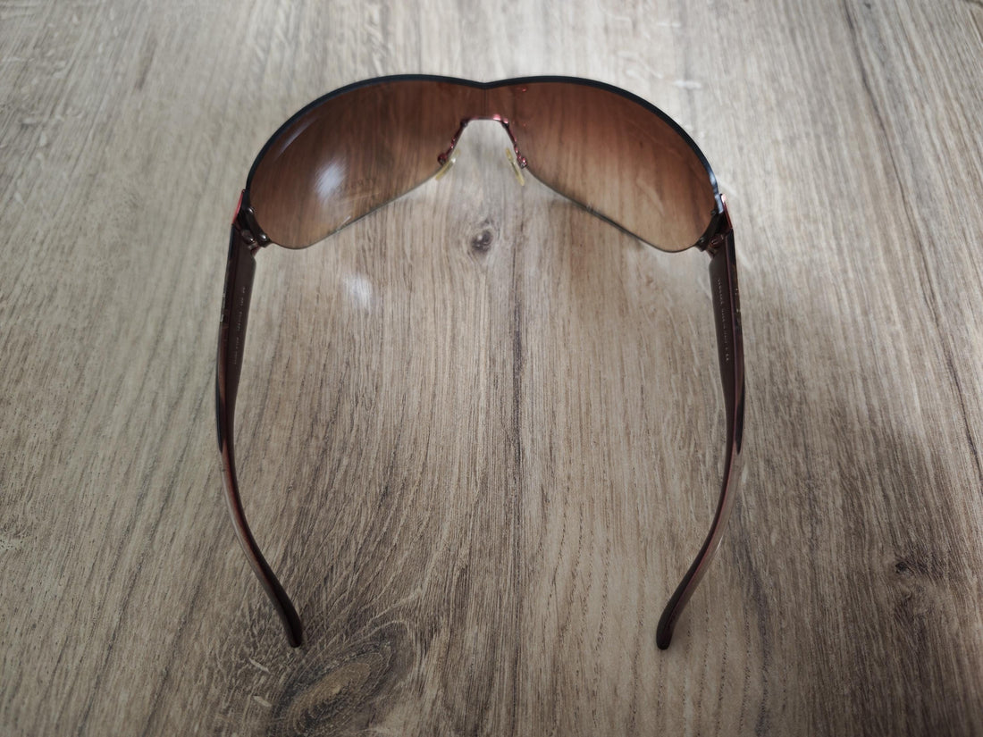 VERSACE Mod 2108 Rimless Shield Mask Sunglasses Made in Italy - New Old Stock