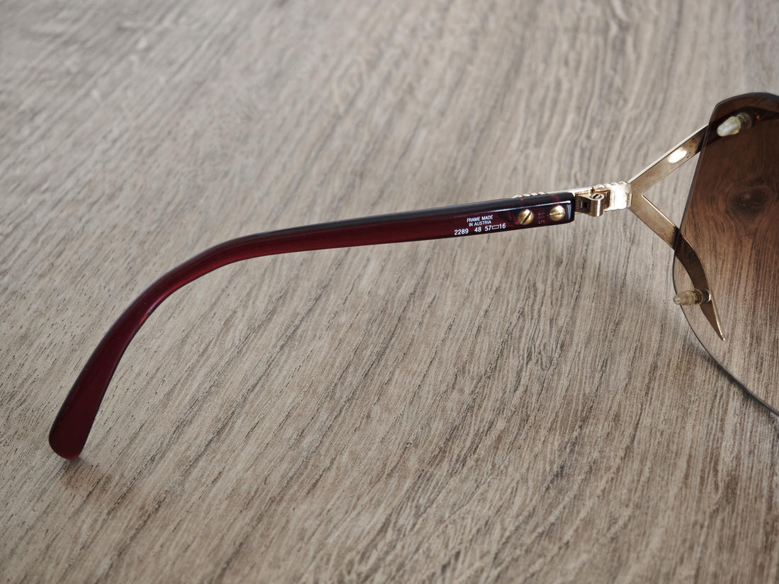 Vintage Christian Dior Sunglasses – 1980s Rimless Gradient Brown, Austria