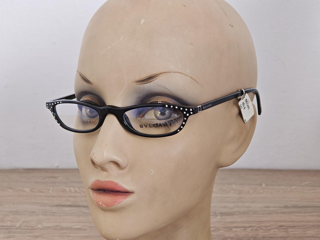 BVLGARI 451-B Women's Black Eyeglasses Frames - NOS