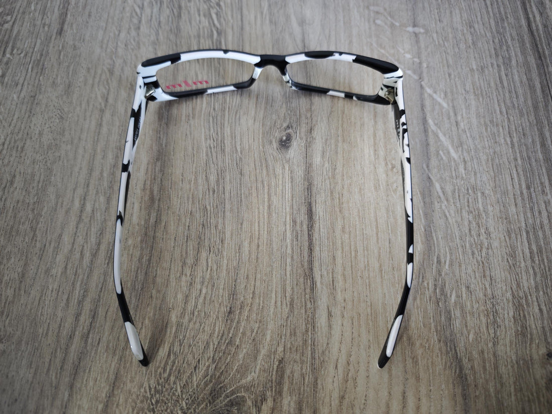 Alain Mikli M0701 Women's Black & White Acetate Eyeglasses Frames - New Old Stock