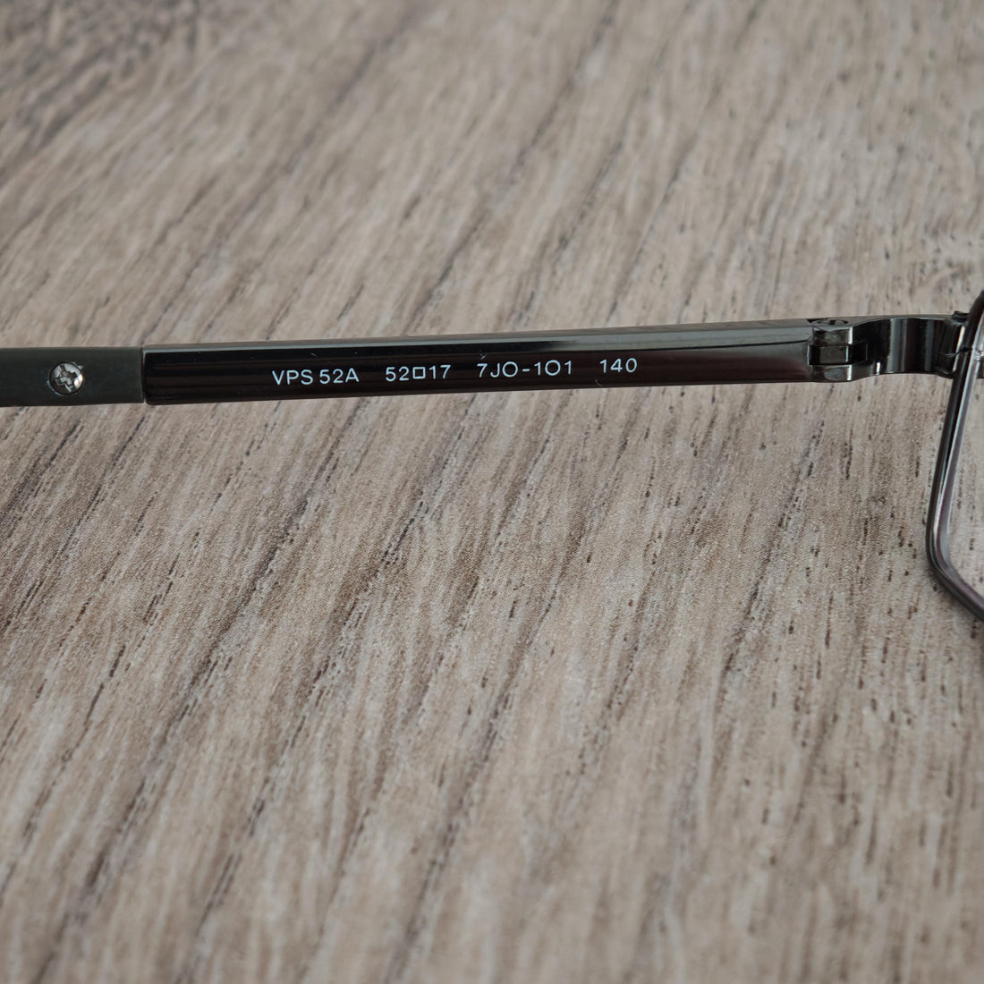 PRADA VPS 52A Full Rim Gunmetal Eyeglasses Frames Made in Italy - NOS
