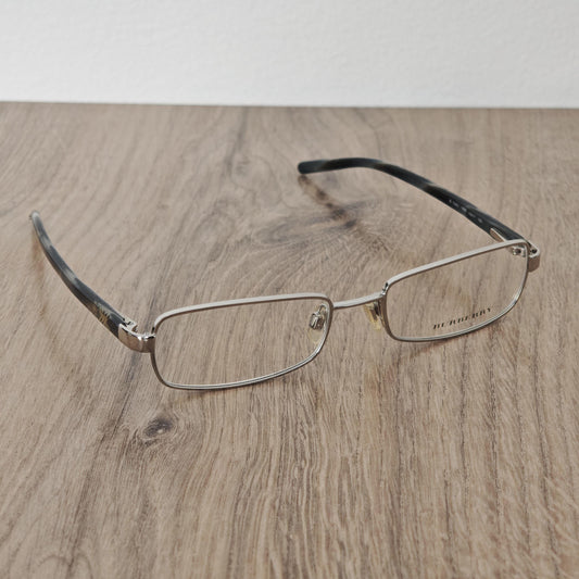 Burberry B 1043 Silver Eyeglasses Frames, Full Rim, NOS