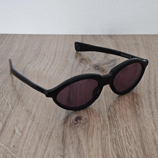 Vintage Scooter 566 Black Acetate Sunglasses Made in France