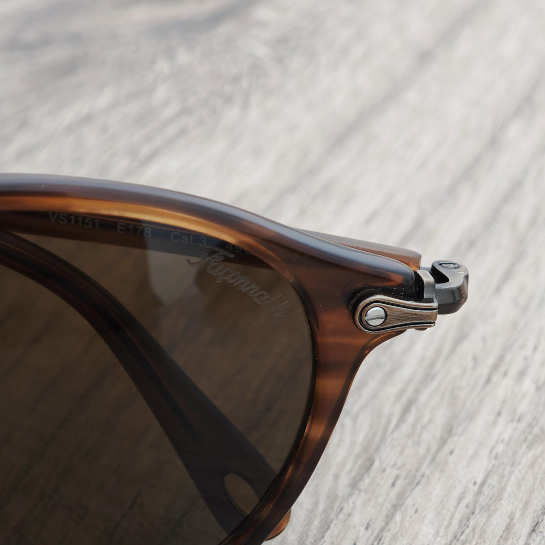 Faconnable VS1151 Brown Acetate Pantos Sunglasses, New Vintage Collection