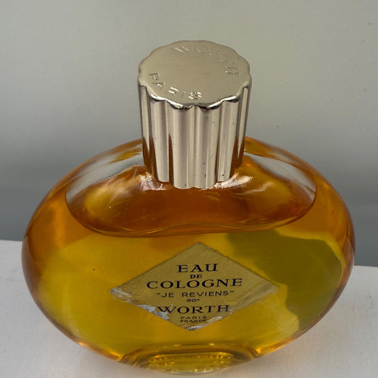 Vintage Worth Je Reviens Eau de Cologne 125ml Lalique Glass Bottle