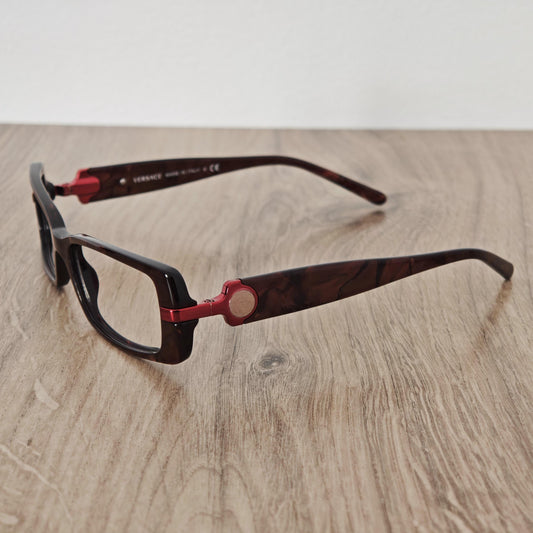 VERSACE Medusa mod. 3104 Cherry Marble Eyeglasses Frames Made in Italy - NOS