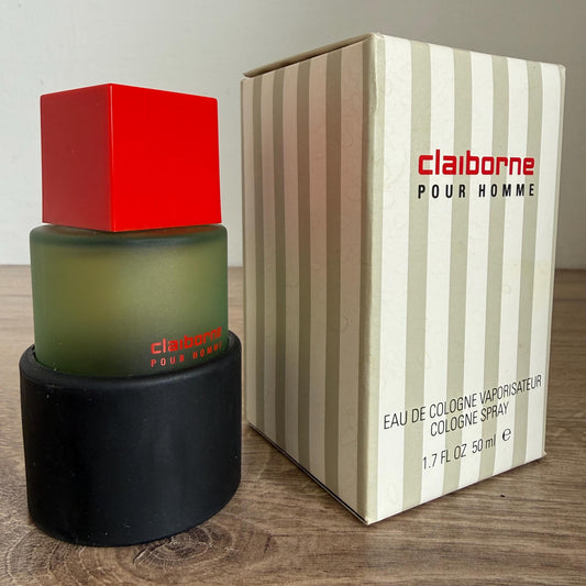 Vintage Liz Claiborne Pour Homme Cologne Spray 50ml – 1989 Original Formula Green Bottle