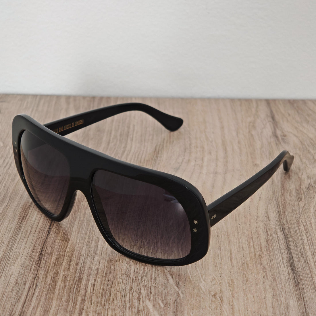 Cutler and Gross Black Oversized Sunglasses – Handmade Acetate Vintage Frame