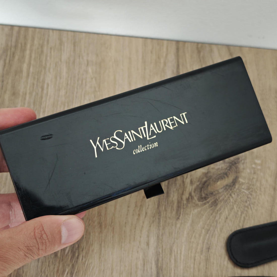 Yves Saint Laurent Black Lacquer Fountain Pen - Vintage - NOS