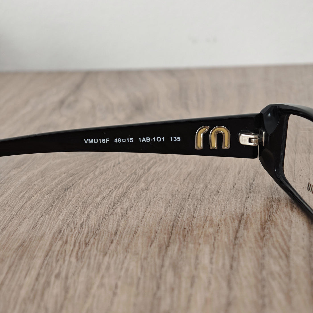 MIU MIU VMU16F Black Acetate Eyeglasses Frames Made in Italy - NOS
