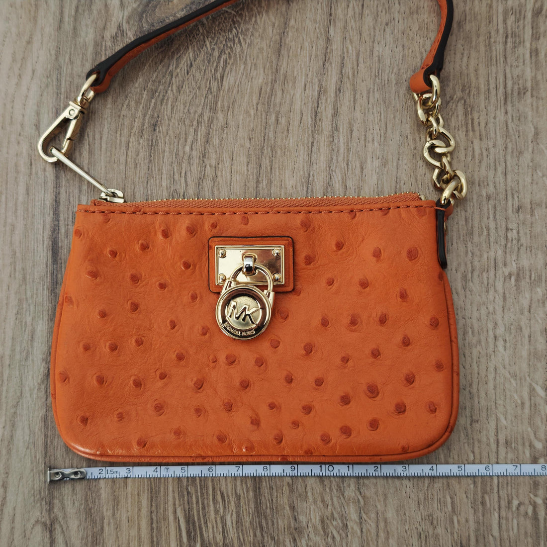Michael Kors Ostrich Leather Mini Hand Bag