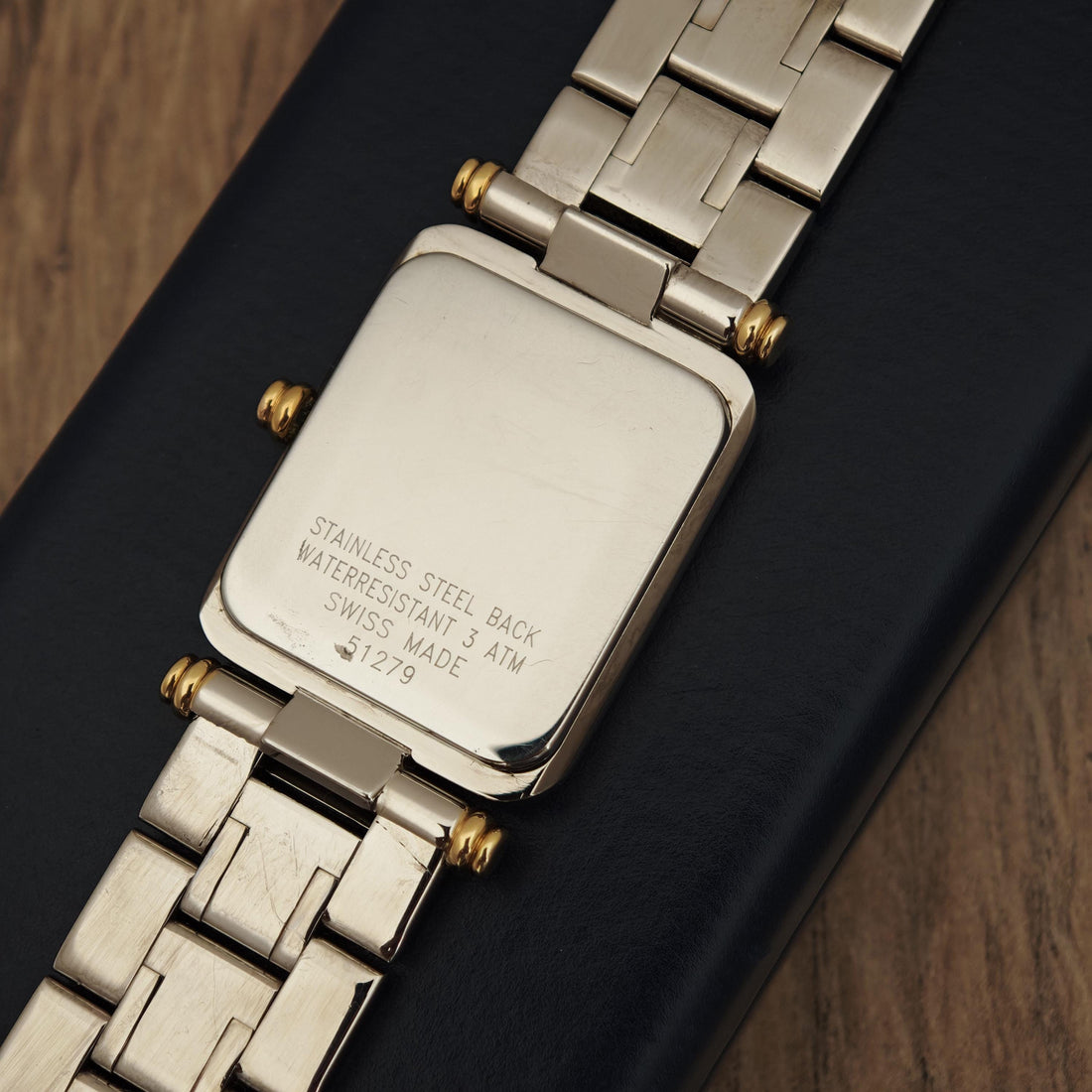 EDOX Ladies Tank Watch - Swiss Made Two Tone Date - Ref. 51279