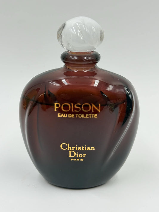 Vintage Christian Dior POISON Eau de Toilette 50ml / 1.7 oz Splash Bottle (Approx 45ml) - Rare Early Formulation, No Box
