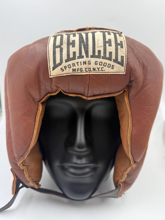 Vintage Benlee Leather Boxing Headgear | 1940 U.S. Army Special Services Memorabilia