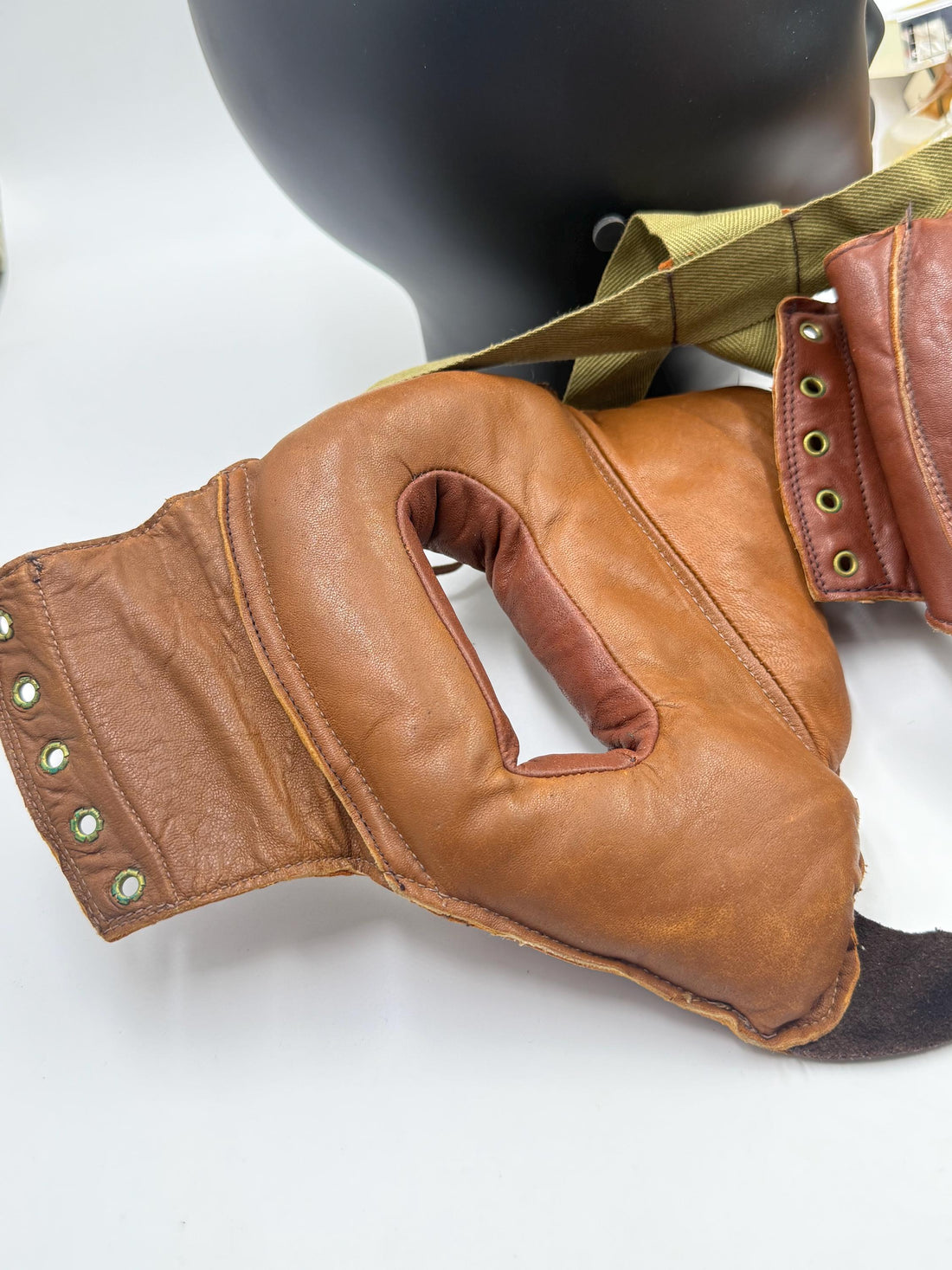 Vintage Benlee Leather Boxing Headgear | 1940 U.S. Army Special Services Memorabilia