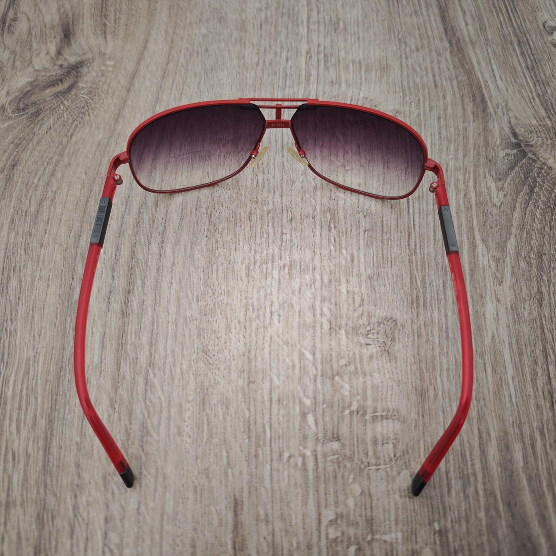 Karl Lagerfeld 154S Red Aviator Targa Sunglasses - Vintage c. 1990's - 2000's - RARE