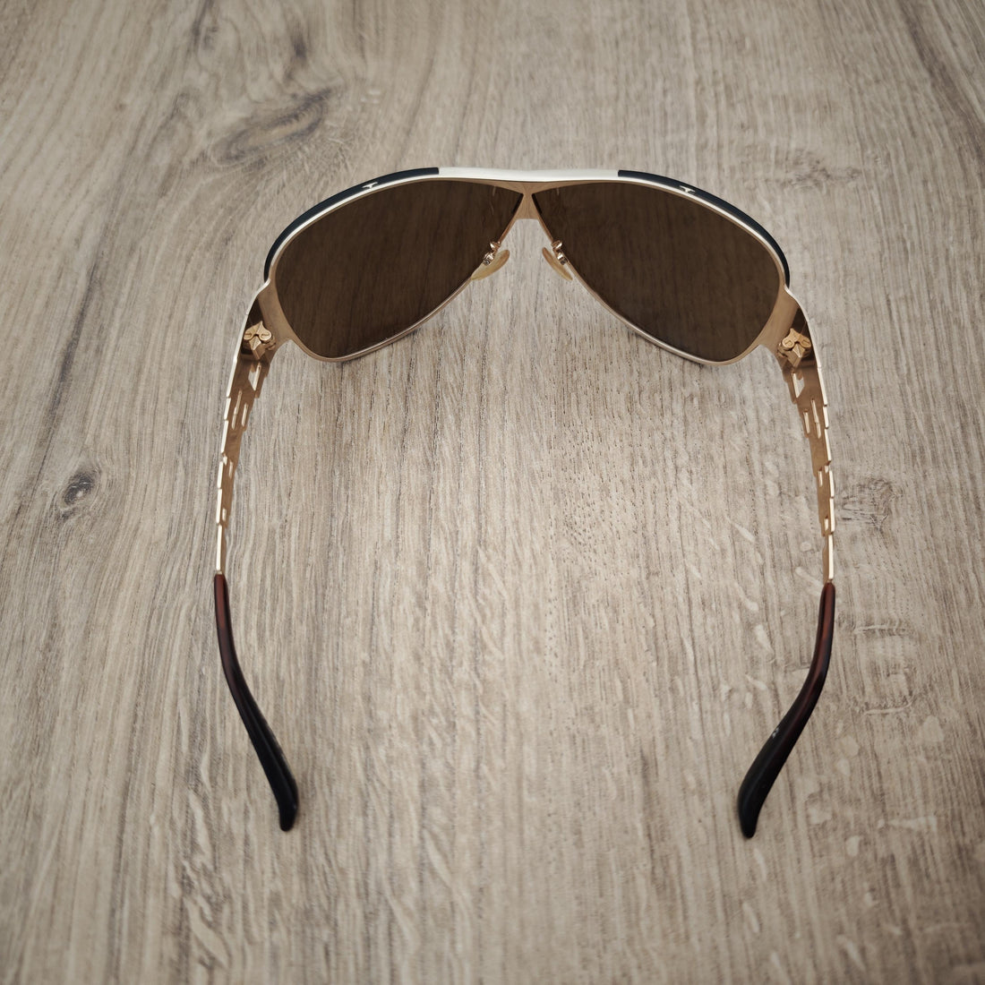 Jean Paul Gaultier SJP 062 Vintage Gold Shield Sunglasses - c. 2000's (Y2K)