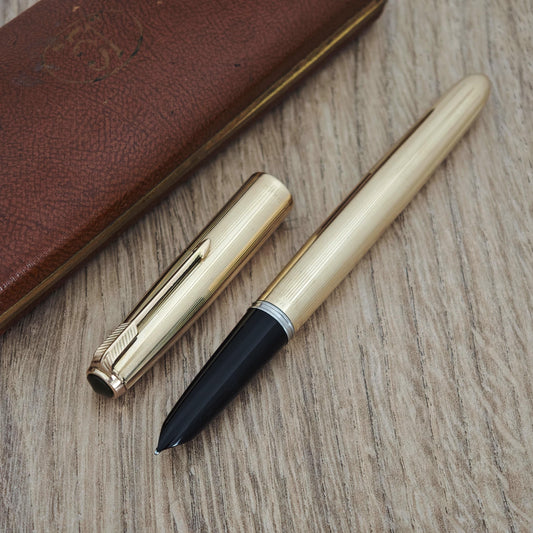 Vintage Parker 51 Insignia Fountain Pen - 12Ct R. Gold - Made in England - c. 1955