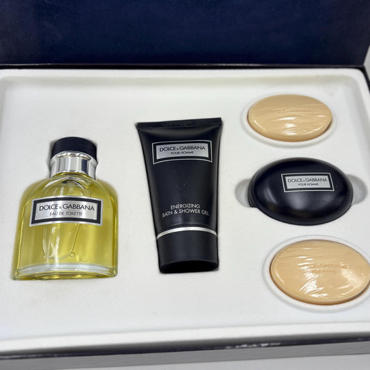 Dolce & Gabbana Pour Homme 2001 EDT Gift Set, Euroitalia Made Italy (New Old Stock)