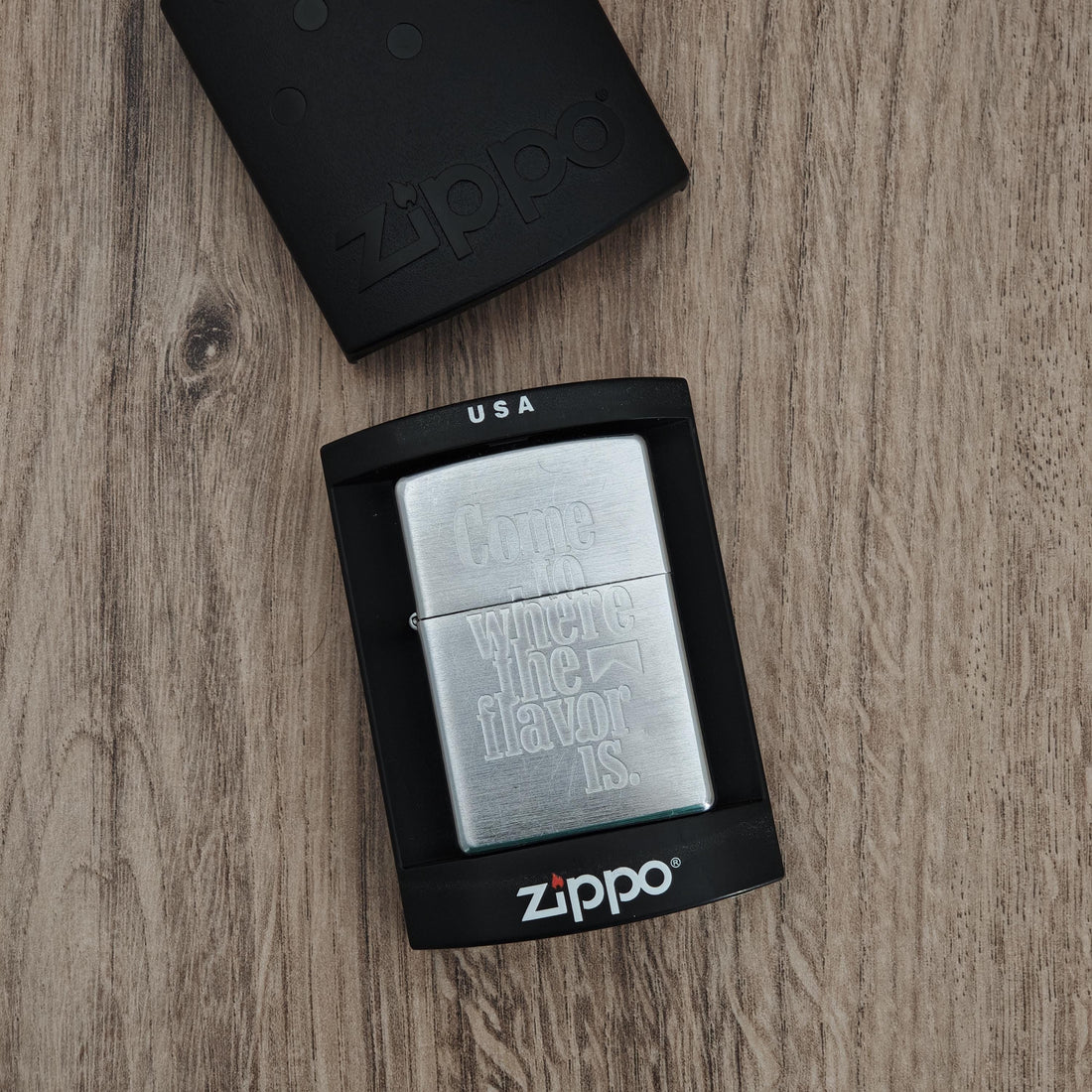 Zippo Marlboro Lighter "Come to where the flavor is" c. 2002