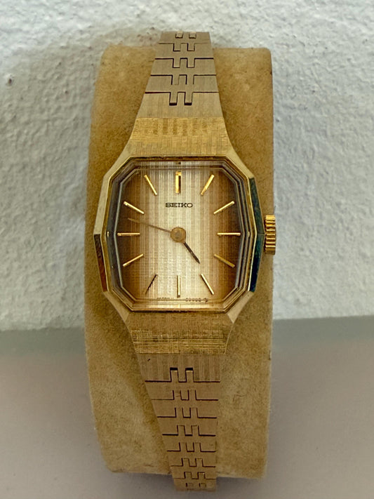 Vintage Seiko 11-4890 Ladies Mechanical Hand Winding Watch SGP Gold Plated 19mm