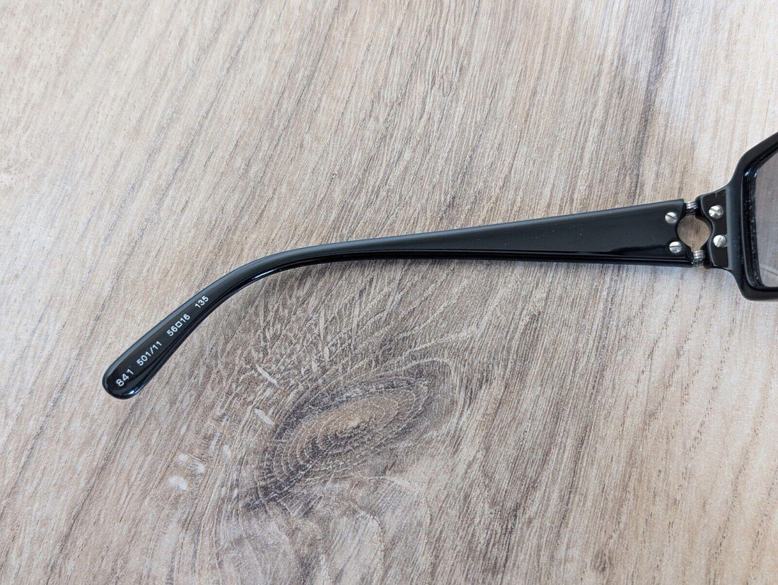 BVLGARI 841 501/11 Black Rectangular Sunglasses - AUTHENTIC Size: 56-16 135 Made in Italy