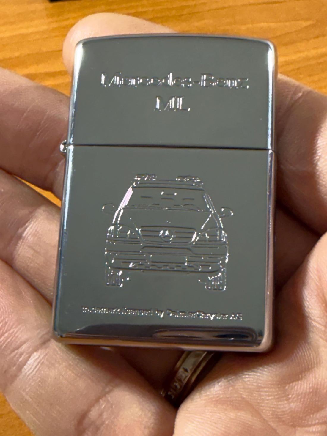 Mercedes-Benz ML-Class Zippo Lighter - 2001 High Polish Chrome - NOS Unfired