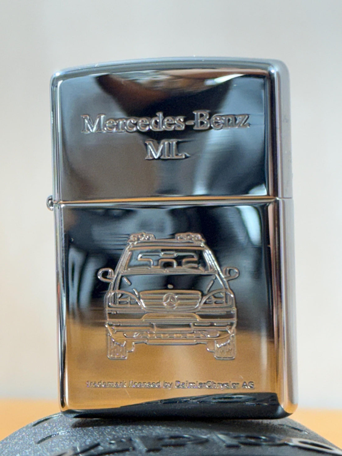 Mercedes-Benz ML-Class Zippo Lighter - 2001 High Polish Chrome - NOS Unfired