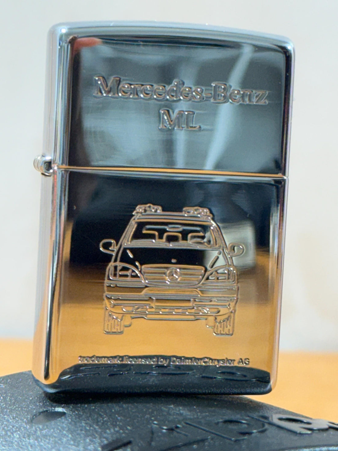 Mercedes-Benz ML-Class Zippo Lighter - 2001 High Polish Chrome - NOS Unfired