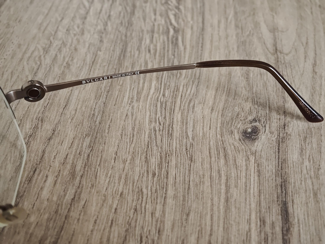BVLGARI 259 162 Half Rim Eyeglasses Frames Made in Italy - NOS