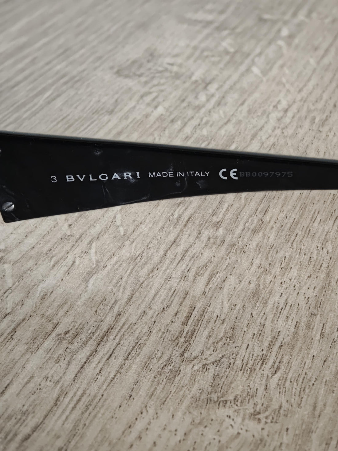 BVLGARI 472 Black Marble Full Rim Eyeglasses Frames Made in Italy - NOS