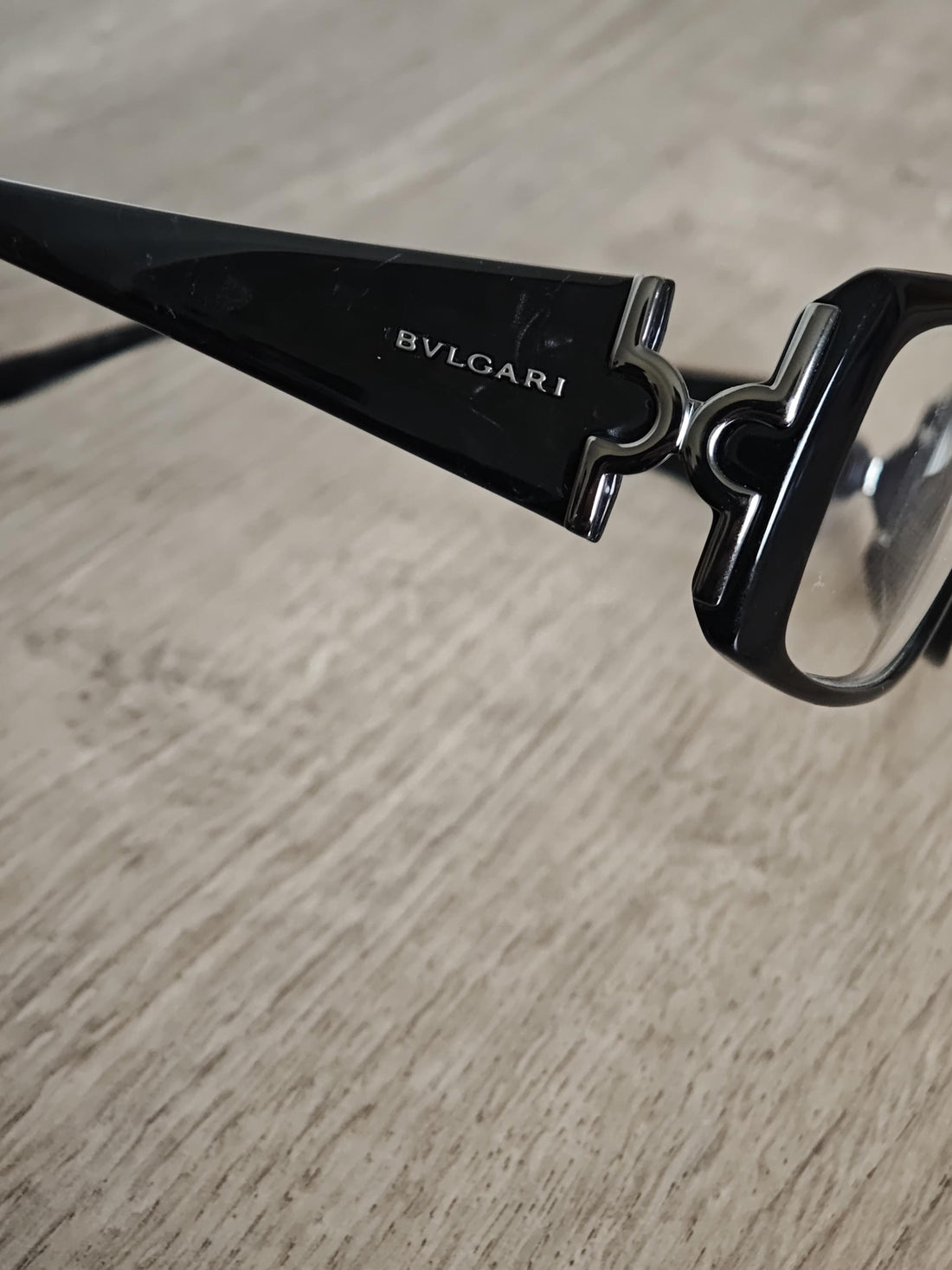 BVLGARI 472 Black Marble Full Rim Eyeglasses Frames Made in Italy - NOS