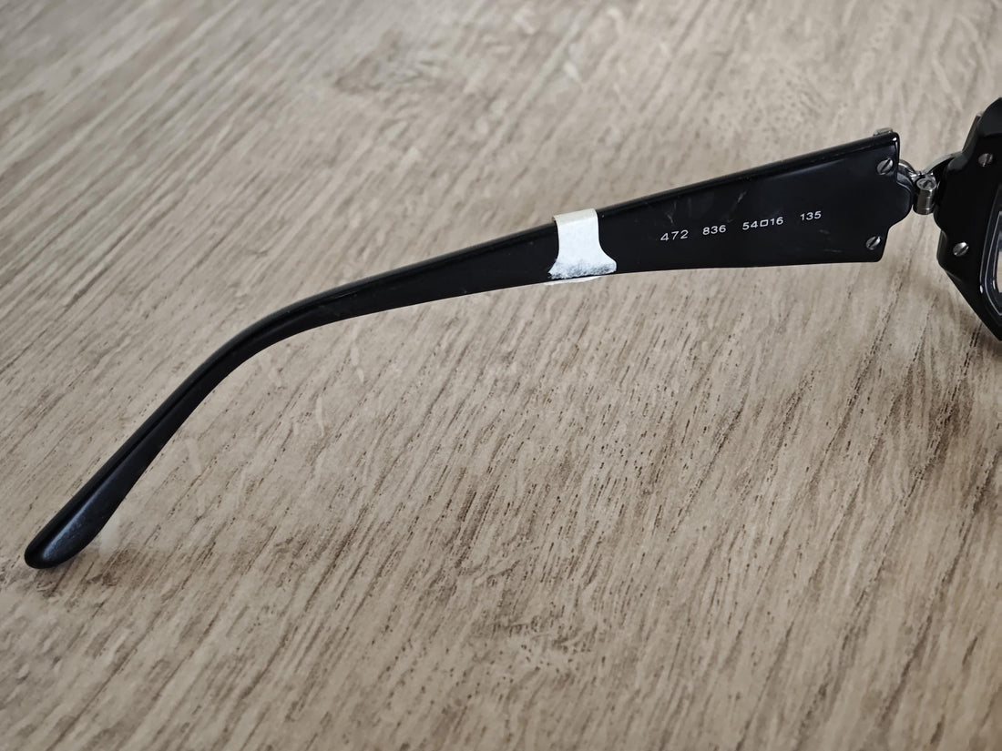 BVLGARI 472 Black Marble Full Rim Eyeglasses Frames Made in Italy - NOS