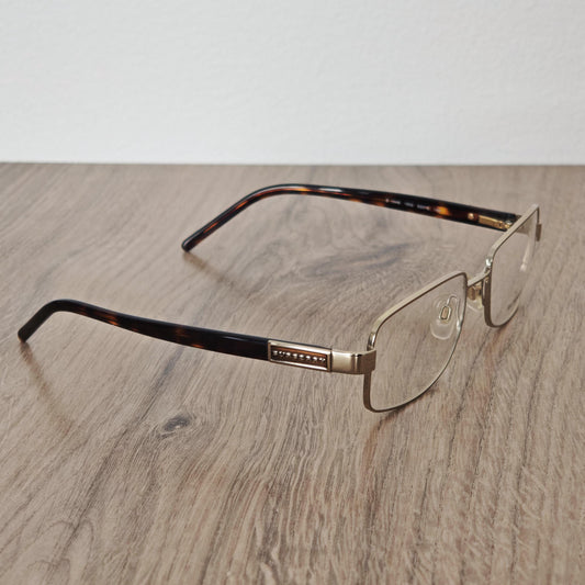 Burberry B 1046 Mens Gold x Tortoise Eyeglasses Frames - NOS
