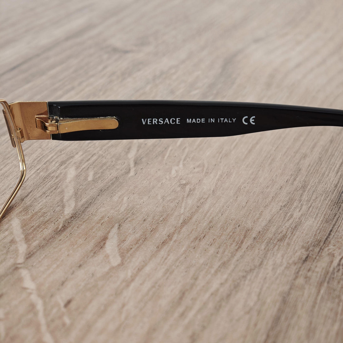 VERSACE mod. 1124-B Womens Gold x Black Eyeglasses Frames - Full Rim with Rhinestones