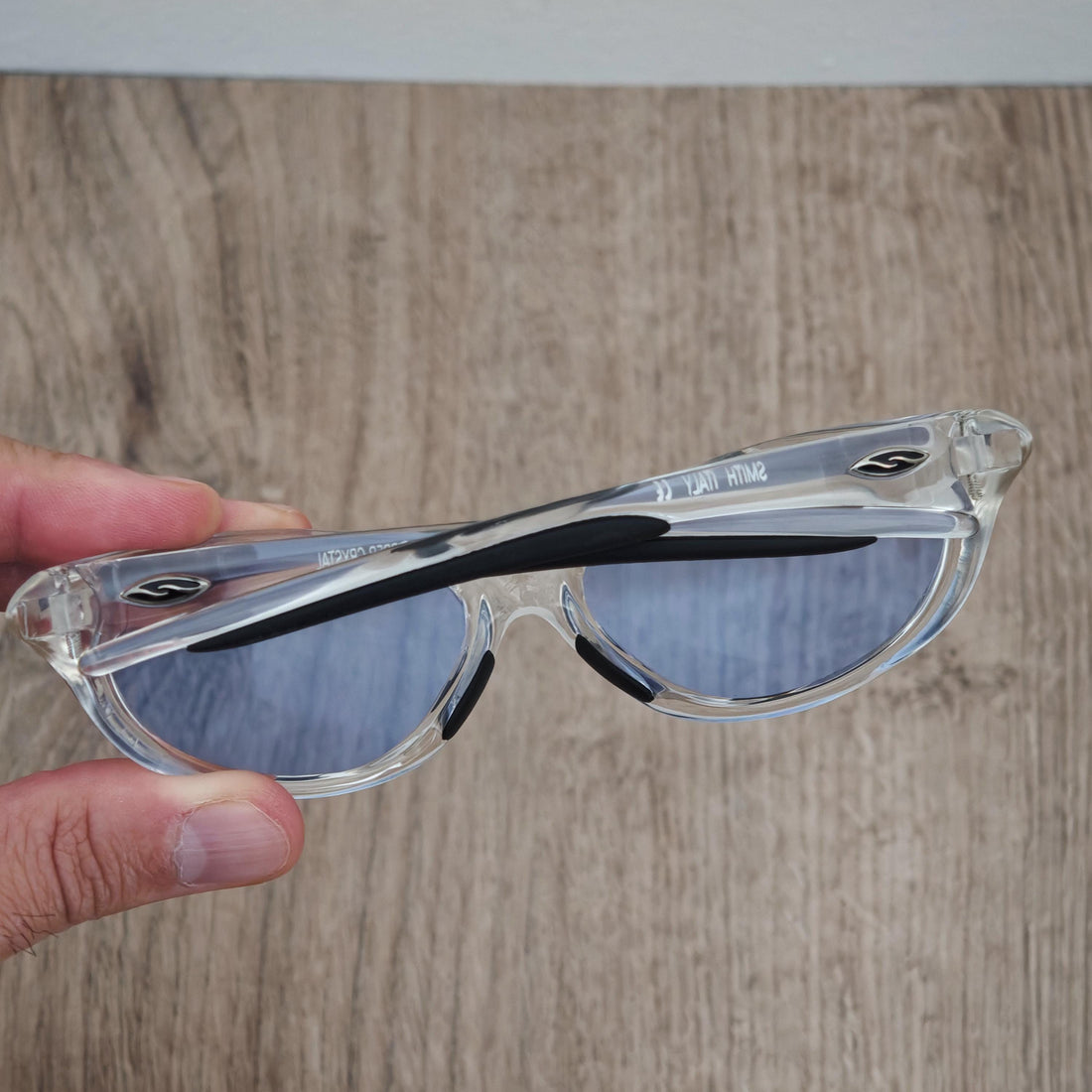 Smith Optics ZIPPER Crystal Blue Sunglasses Made in Italy - NOS - Y2K