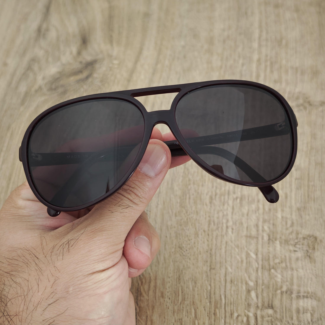 CHANEL 5206 Acetate Aviator Sunglasses Made in Italy - c. 2000's