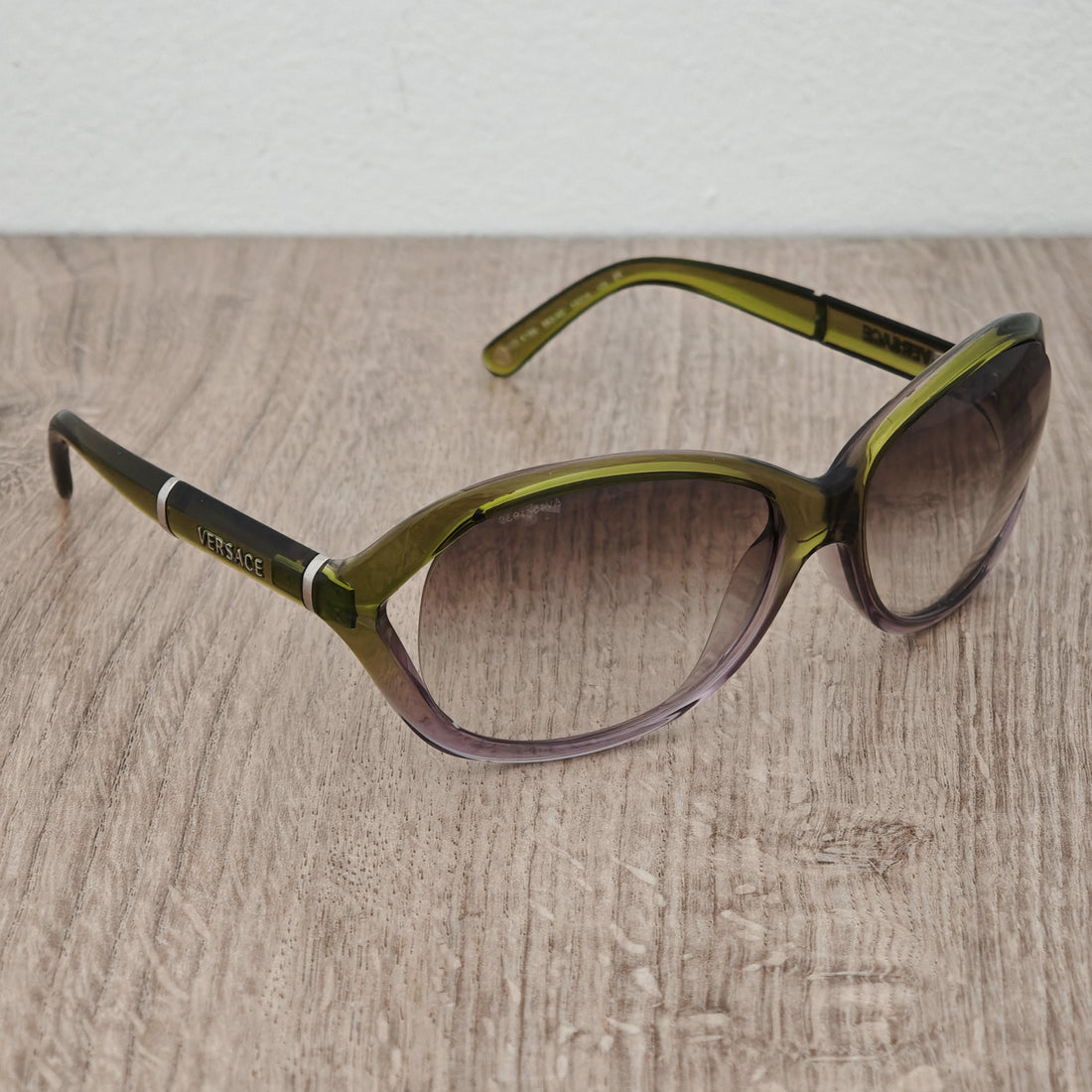 VERSACE Mod. 4186 Women's Green Gradient Sunglasses Made in Italy