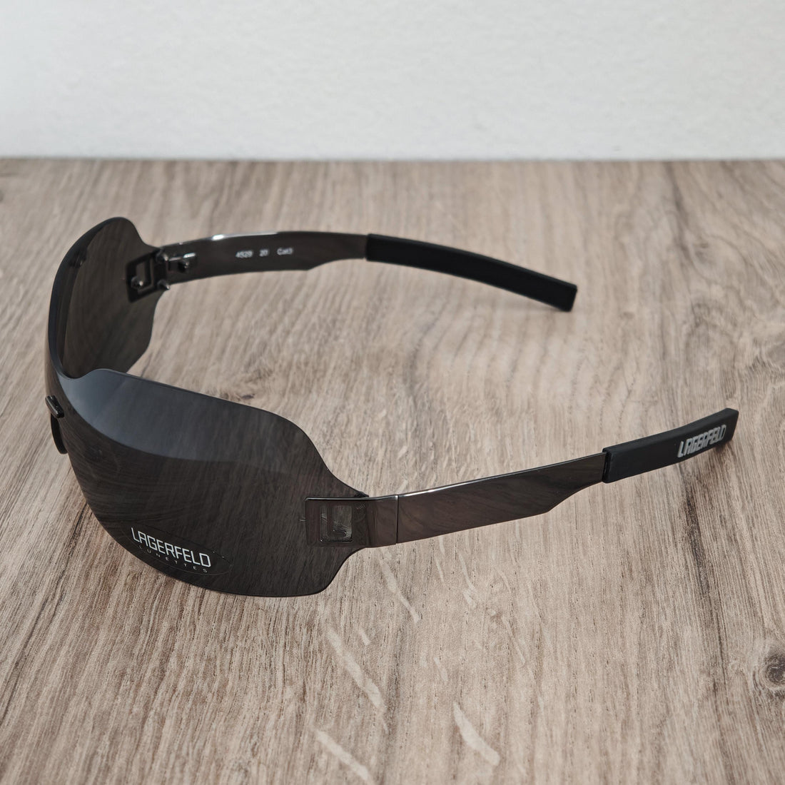 Karl Lagerfeld 4529 Rimless Shield Mask Sunglasses - Vintage c. 1990's - 2000's - RARE