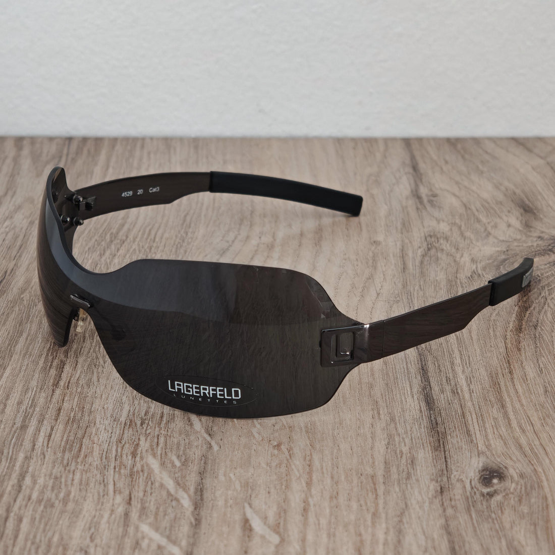 Karl Lagerfeld 4529 Rimless Shield Mask Sunglasses - Vintage c. 1990's - 2000's - RARE