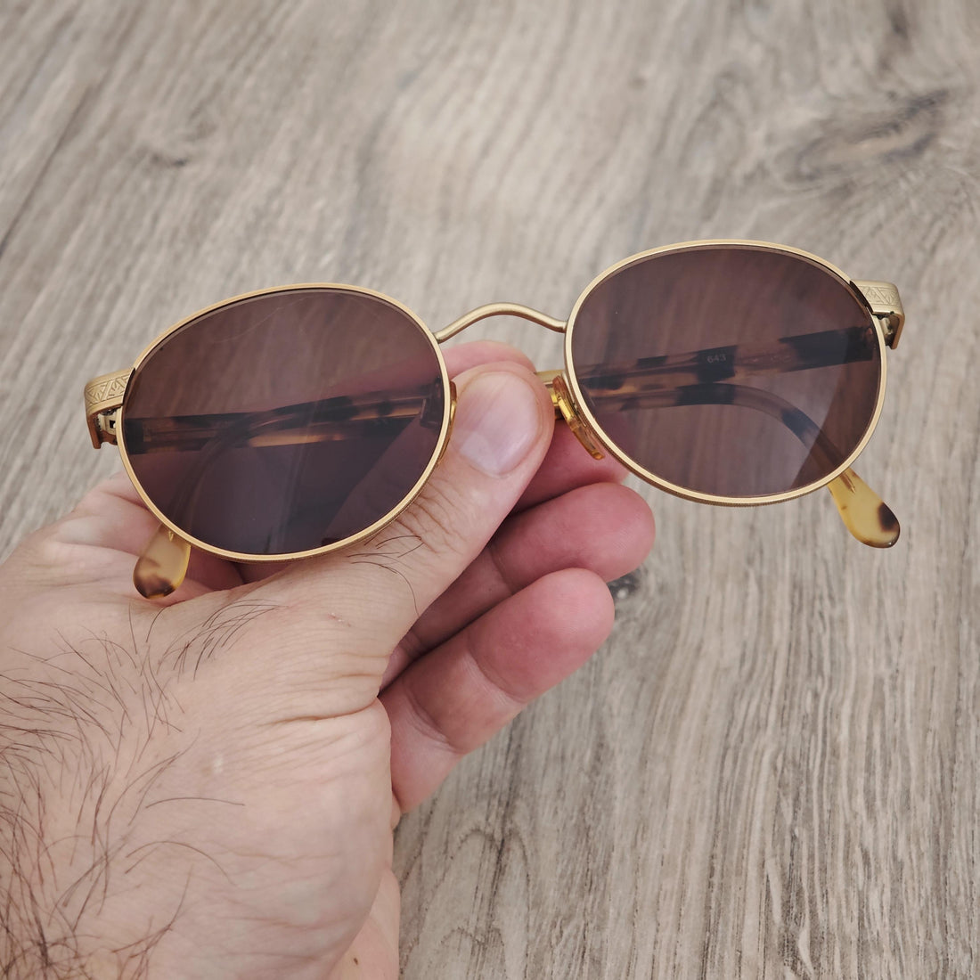Giorgio Armani 643 Round Sunglasses Made in Italy - Vintage c. 1990's
