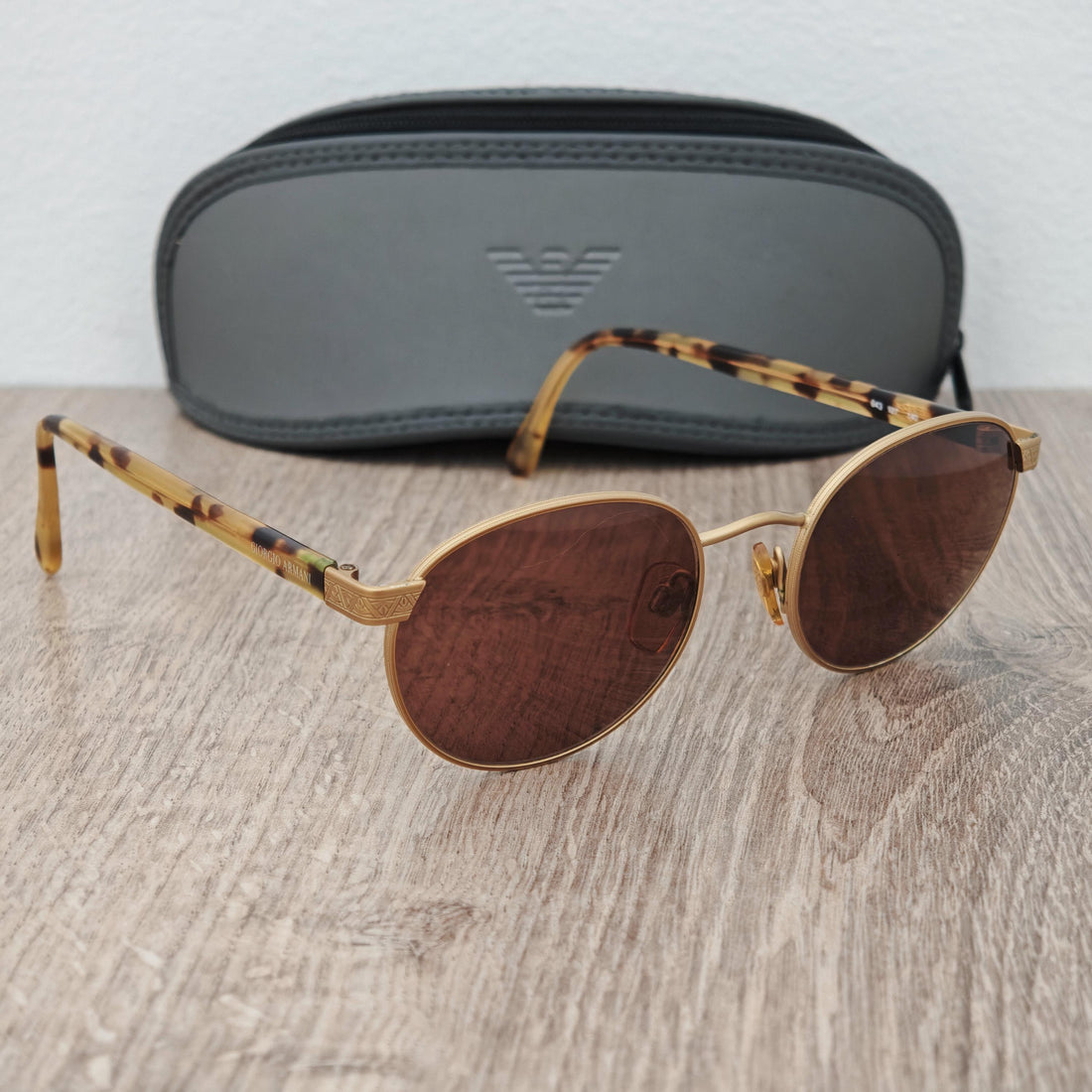 Giorgio Armani 643 Round Sunglasses Made in Italy - Vintage c. 1990's
