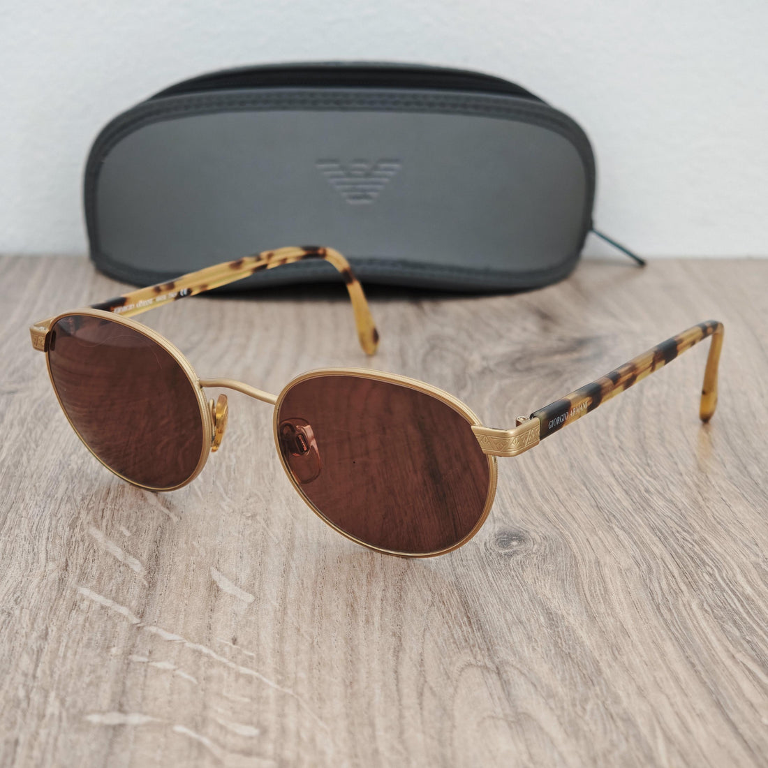 Giorgio Armani 643 Round Sunglasses Made in Italy - Vintage c. 1990's