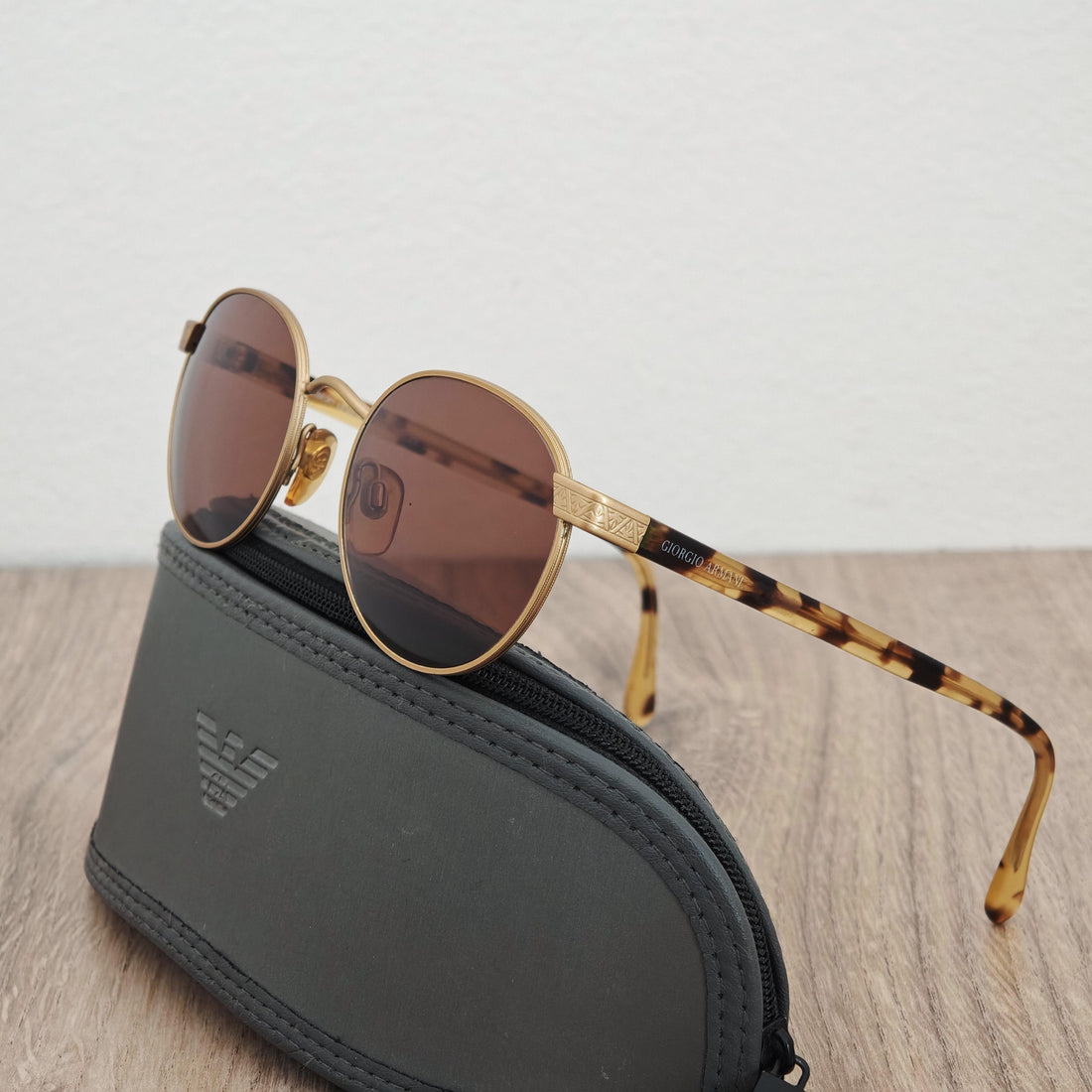 Giorgio Armani 643 Round Sunglasses Made in Italy - Vintage c. 1990's
