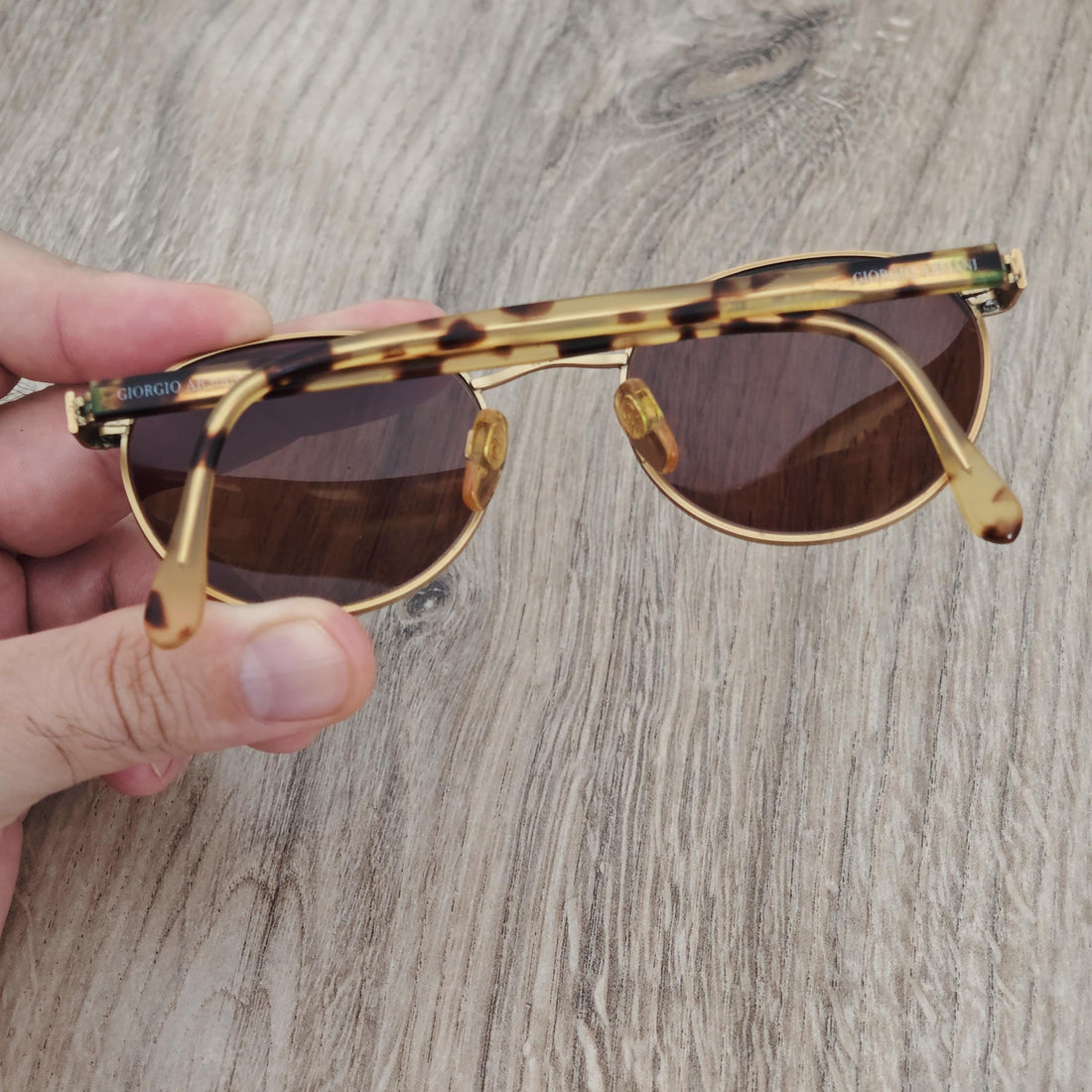 Giorgio Armani 643 Round Sunglasses Made in Italy - Vintage c. 1990's